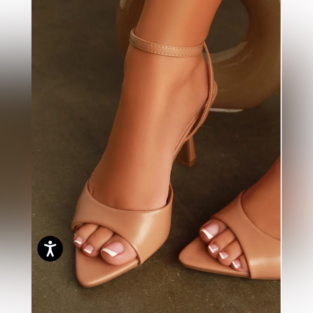 Women's Ankle-Strap Heeled Sandals - Nude